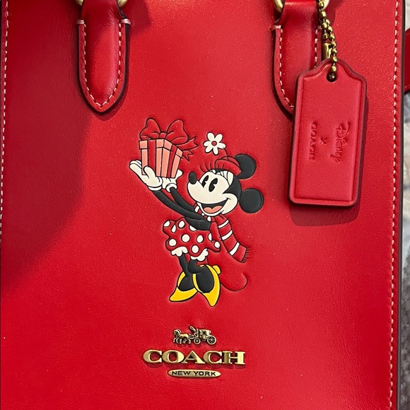 Coach Red Minnie Mouse Crossbody Bag - Picture 3 of 5